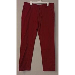 Tommy Hilfiger Custom Fit Maroon Flat Front Pants NWT Men's 36x34 (Actual 38x34)